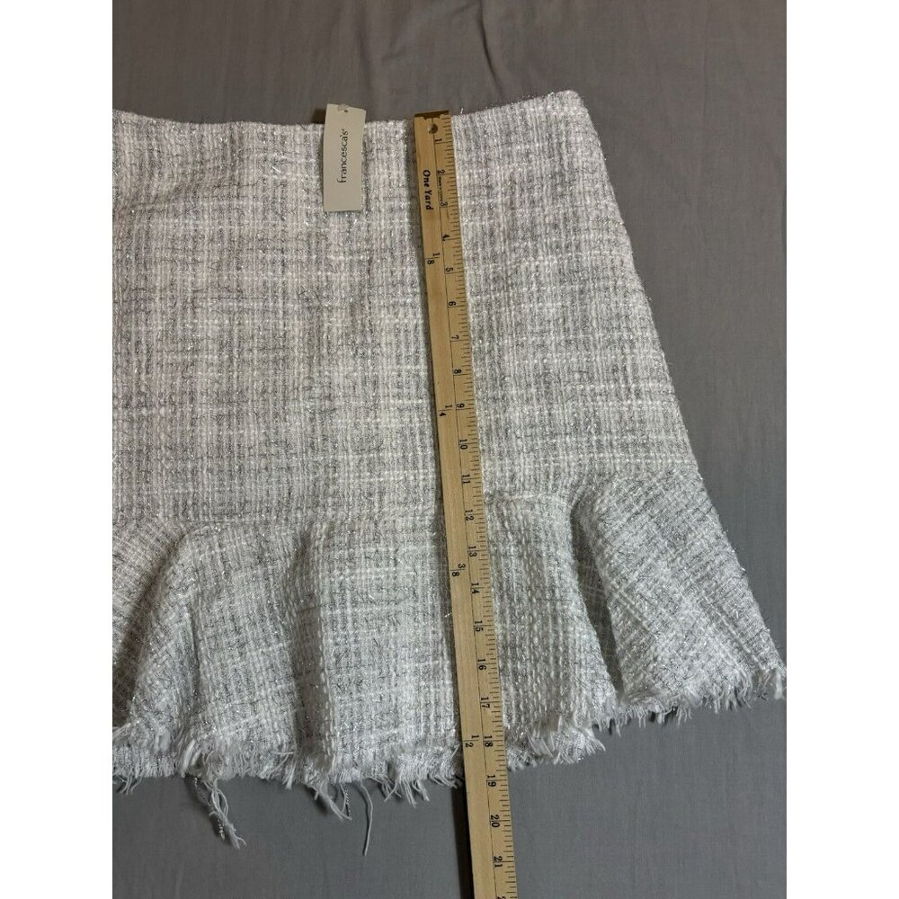 NWT Blue Rain Women's Skirt Large White Plaid Festival Preppy Boho - Picture 4 of 8